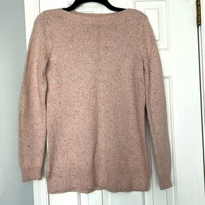 Women’s LOFT sweater size small.  Pink with other specs of colors